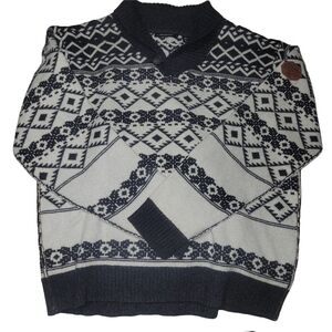 Projek Raw Men's Wool Blend Patterned Cottagecore Knit Sweater XL